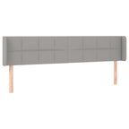 Galvūgalis su LED, šviesiai pilkas, 203x16x78/88cm, audinys