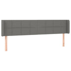 Galvūgalis su LED, tamsiai pilkas, 203x16x78/88cm, audinys