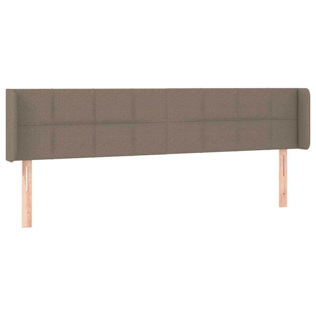 Galvūgalis su LED, taupe spalvos, 203x16x78/88cm, audinys