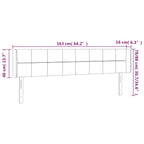 Galvūgalis su LED, juodos spalvos, 163x16x78/88cm, aksomas