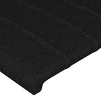 Galvūgalis su LED, juodos spalvos, 183x16x78/88cm, audinys