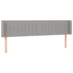 Galvūgalis su LED, šviesiai pilkas, 203x16x78/88cm, audinys