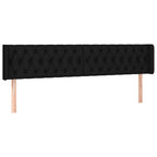 Galvūgalis su LED, juodos spalvos, 203x16x78/88cm, audinys