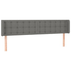 Galvūgalis su LED, tamsiai pilkas, 203x16x78/88cm, audinys