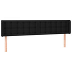 Galvūgalis su LED, juodos spalvos, 203x16x78/88cm, audinys