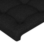 Galvūgalis su LED, juodos spalvos, 203x16x78/88cm, audinys