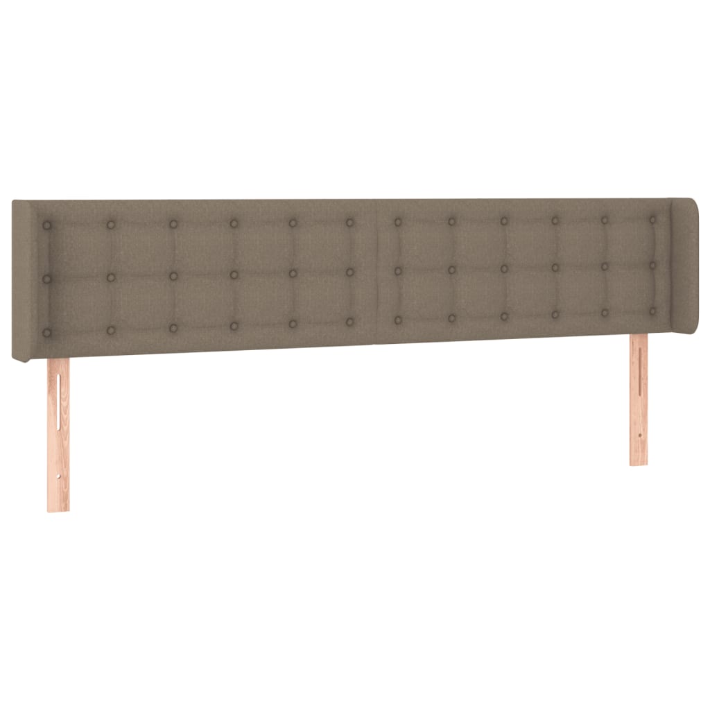 Galvūgalis su LED, taupe spalvos, 203x16x78/88cm, audinys