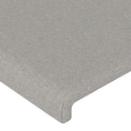 Galvūgalis su LED, šviesiai pilkas, 93x16x118/128cm, audinys