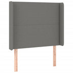 Galvūgalis su LED, juodos spalvos, 103x16x118/128cm, audinys