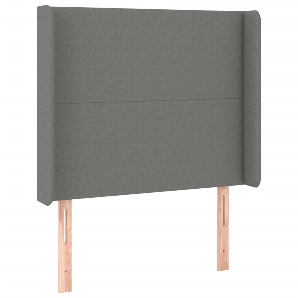 Galvūgalis su LED, juodos spalvos, 103x16x118/128cm, audinys