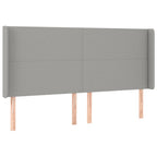 Galvūgalis su LED, šviesiai pilkas, 183x16x118/128/128cm