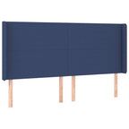 Galvūgalis su LED, mėlynos spalvos, 203x16x118/128cm, audinys