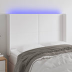 Galvūgalis su LED, baltos spalvos, 147x16x118/128 cm