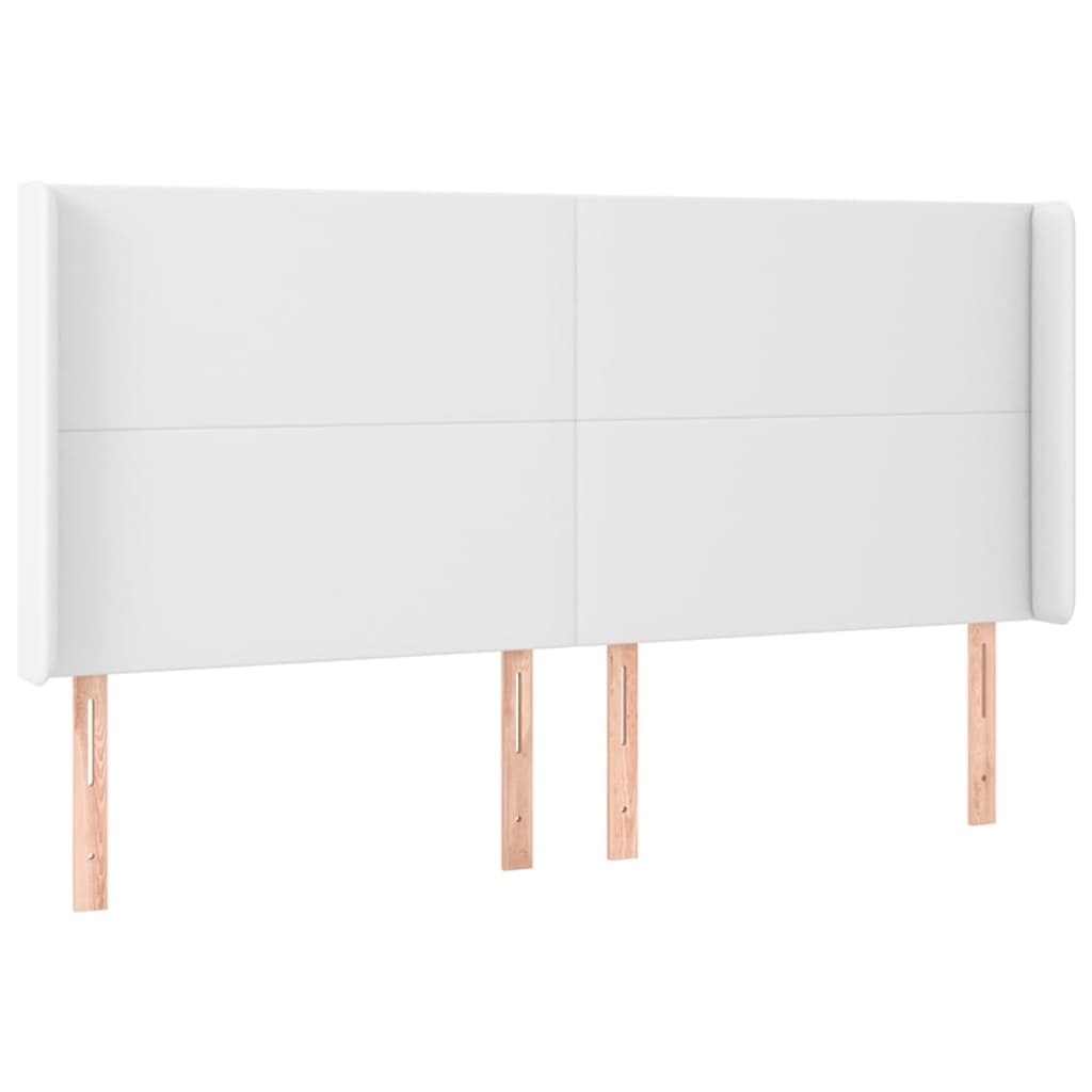 Galvūgalis su LED, baltos spalvos, 183x16x118/128 cm