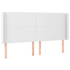 Galvūgalis su LED, baltos spalvos, 183x16x118/128 cm