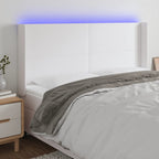 Galvūgalis su LED, baltos spalvos, 183x16x118/128 cm