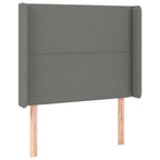 Galvūgalis su LED, tamsiai pilkas, 103x16x118/128cm, audinys