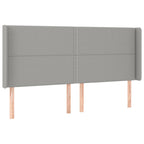 Galvūgalis su LED, šviesiai pilkas, 183x16x118/128/128cm