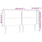 Galvūgalis su LED, juodos spalvos, 183x16x118/128cm, audinys