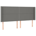 Galvūgalis su LED, tamsiai pilkas, 203x16x118/128cm, audinys