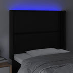 Galvūgalis su LED, juodos spalvos, 93x16x118/128 cm