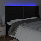 Galvūgalis su LED, juodos spalvos, 183x16x118/128 cm