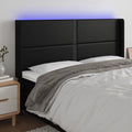 Galvūgalis su LED, juodos spalvos, 183x16x118/128 cm