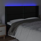 Galvūgalis su LED, juodos spalvos, 203x16x118/128 cm