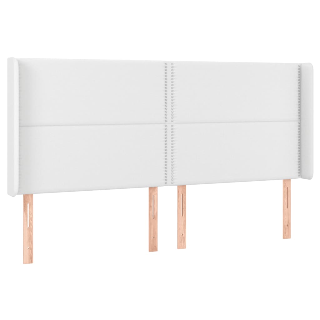 Galvūgalis su LED, baltos spalvos, 203x16x118/128 cm