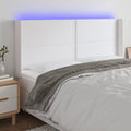 Galvūgalis su LED, baltos spalvos, 203x16x118/128 cm