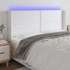 Galvūgalis su LED, baltos spalvos, 203x16x118/128 cm
