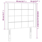 Galvūgalis su LED, juodos spalvos, 83x16x118/128cm, audinys