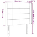 Galvūgalis su LED, tamsiai rudos spalvos, 93x16x118/128cm