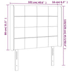 Galvūgalis su LED, tamsiai rudos spalvos, 103x16x118/128cm