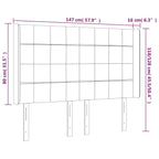 Galvūgalis su LED, juodos spalvos, 147x16x118/128cm, audinys