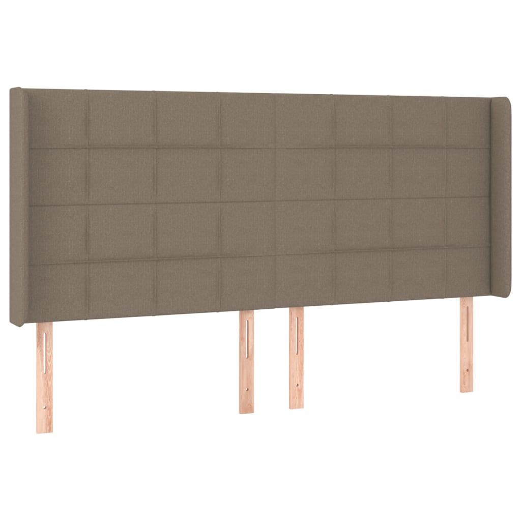 Galvūgalis su LED, taupe spalvos, 163x16x118/128cm, audinys