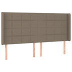 Galvūgalis su LED, taupe spalvos, 183x16x118/128cm, audinys