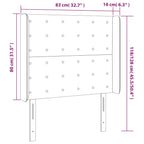 Galvūgalis su LED, juodos spalvos, 83x16x118/128 cm
