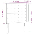 Galvūgalis su LED, juodos spalvos, 93x16x118/128 cm