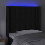 Galvūgalis su LED, juodos spalvos, 103x16x118/128 cm