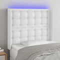Galvūgalis su LED, baltos spalvos, 103x16x118/128 cm