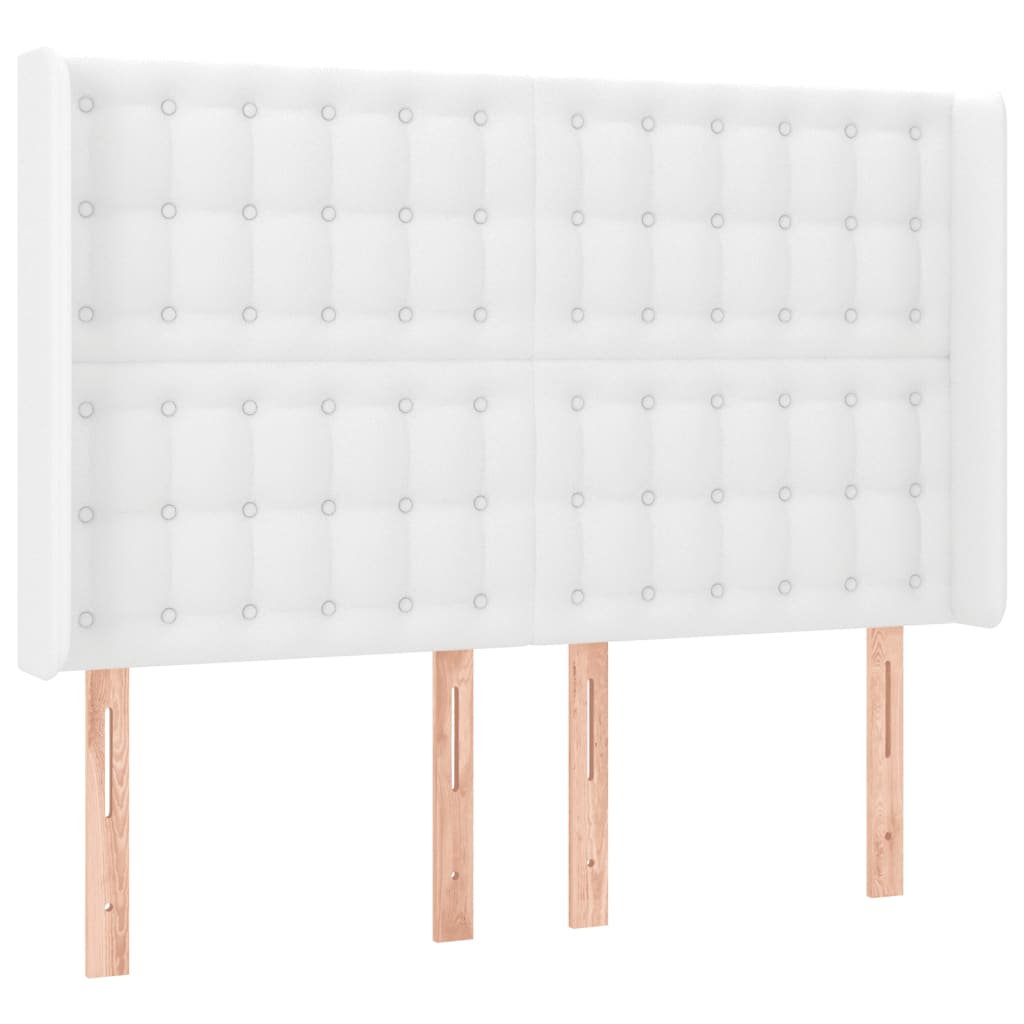 Galvūgalis su LED, baltos spalvos, 147x16x118/128 cm