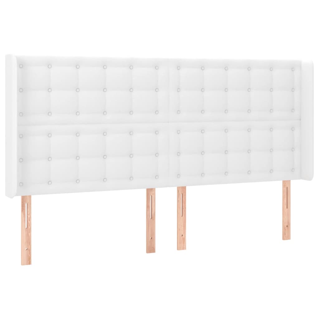 Galvūgalis su LED, baltos spalvos, 163x16x118/128 cm