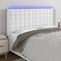 Galvūgalis su LED, baltos spalvos, 163x16x118/128 cm