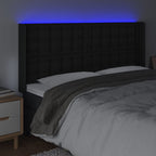 Galvūgalis su LED, juodos spalvos, 183x16x118/128 cm