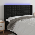 Galvūgalis su LED, juodos spalvos, 183x16x118/128 cm