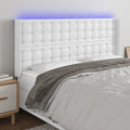 Galvūgalis su LED, baltos spalvos, 183x16x118/128 cm
