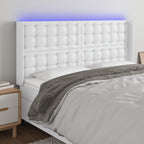 Galvūgalis su LED, baltos spalvos, 183x16x118/128 cm