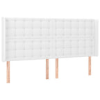 Galvūgalis su LED, baltos spalvos, 203x16x118/128 cm