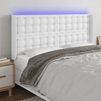 Galvūgalis su LED, baltos spalvos, 203x16x118/128 cm